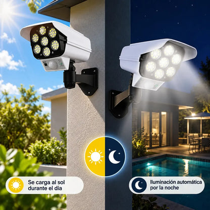 Foco de luz con sensor de movimiento.  (Recarga solar)