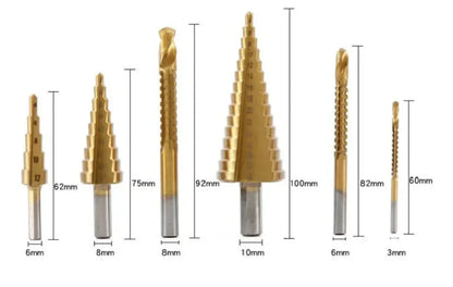 Brocas Escalonadas  Estuche 6 Piezas